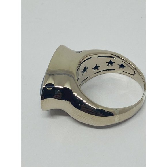 H. Stern Diamond 6.87ct Blue Topaz 18K Gold Oval Cocktail Ring 12.0 Grams Size 6 - Picture 3 of 10